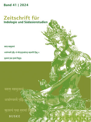 cover image of Zeitschrift für Indologie und Südasienstudien, Band 41 (2024)